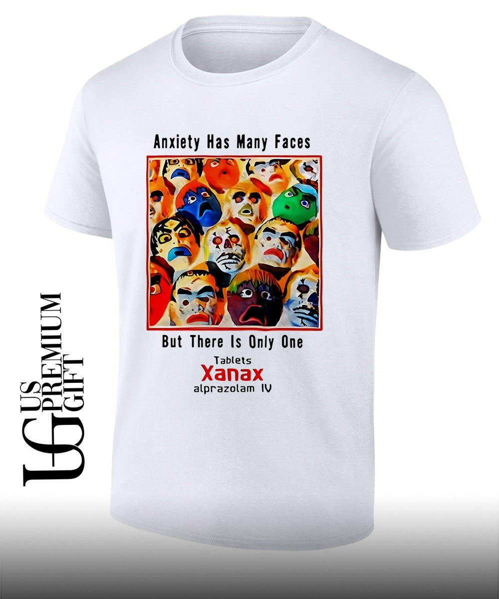 Anxiety Has Many Faces But There Is Only One Tablets shirt Unisex T-shirt, Sweatshirt, Hoodie, Long Sleeve Tee - T-Shirt, Sweatshirt, Hoodie