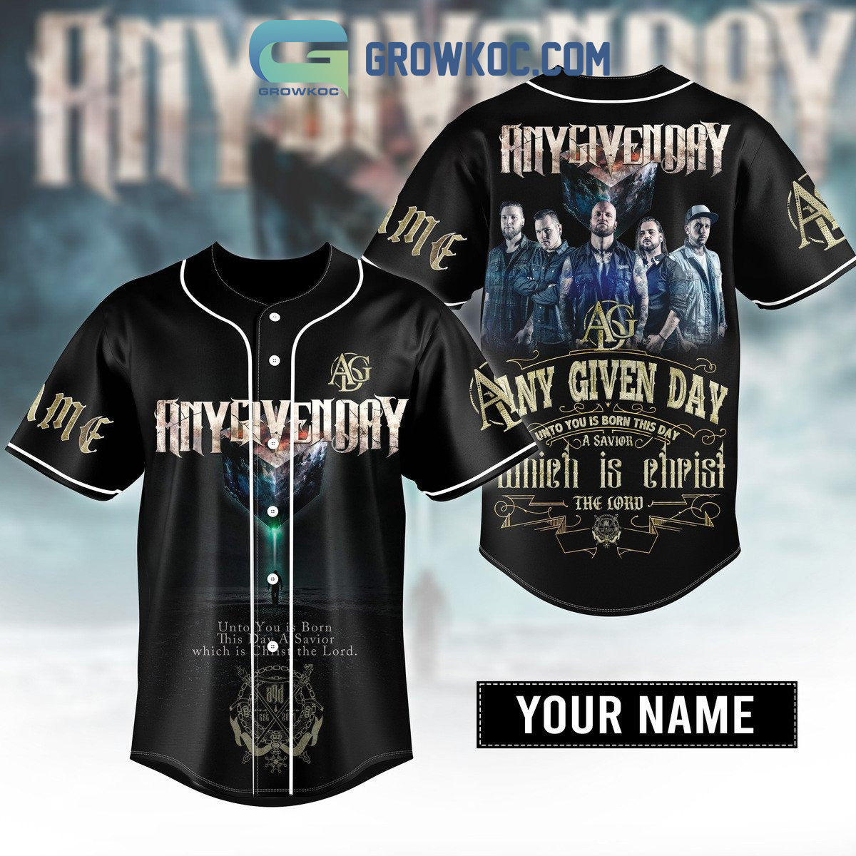 Any Given Day Unto You Is Born This Day A Savior Which Is Christ The Lord Personalized Baseball Jersey - T-Shirt, Sweatshirt, Hoodie