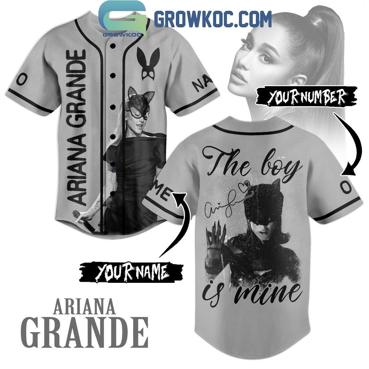Ariana Grande The Boy Is Mine Catwoman Fan Personalized Baseball Jersey Unisex T-shirt, Sweatshirt, Hoodie, Long Sleeve Tee - T-Shirt, Sweatshirt, Hoodie