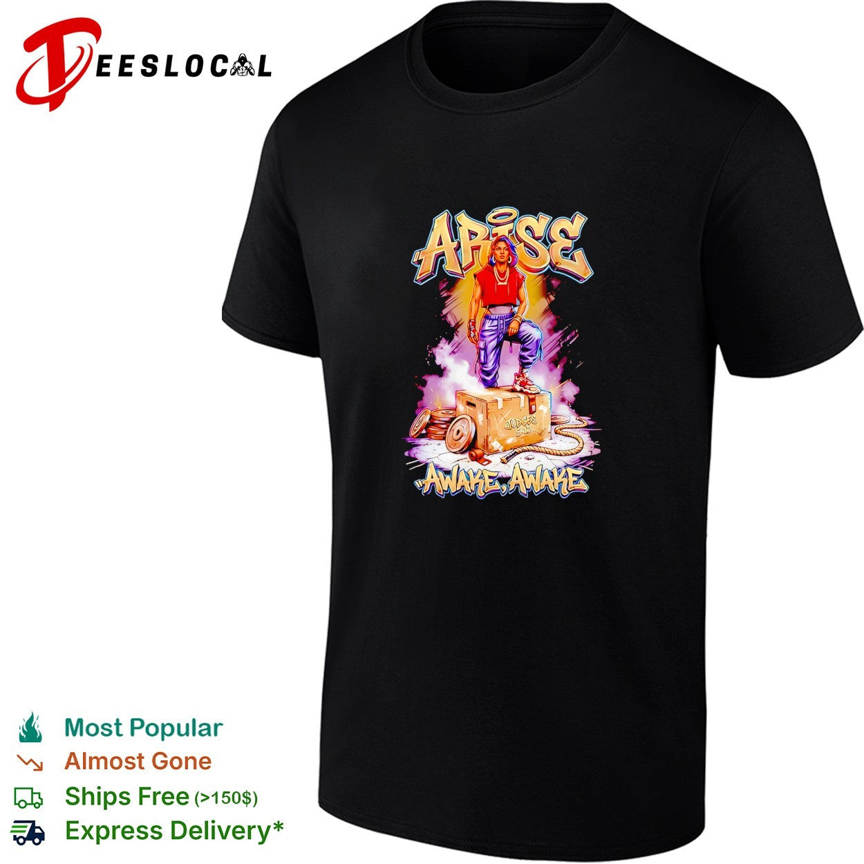 Arise Awake Awake Judges 5 12 bible verse retro shirt Unisex T-shirt, Sweatshirt, Hoodie, Long Sleeve Tee - T-Shirt, Sweatshirt, Hoodie