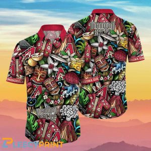 Arizona Diamondbacks MLB Flower Hawaiian Best Gift Idea For Fans Unisex T-shirt, Sweatshirt, Hoodie, Long Sleeve Tee - T-Shirt, Sweatshirt, Hoodie