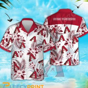Arizona Diamondbacks Summer MLB White Hawaiian Shirt Unisex T-shirt, Sweatshirt, Hoodie, Long Sleeve Tee - T-Shirt, Sweatshirt, Hoodie