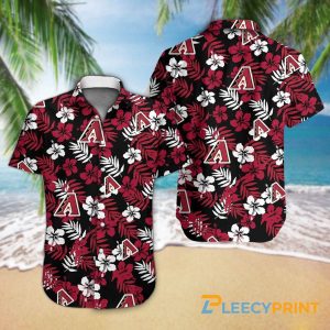 Arizona Diamondbacks Trending Tropical Black Hawaiian Shirt Unisex T-shirt, Sweatshirt, Hoodie, Long Sleeve Tee - T-Shirt, Sweatshirt, Hoodie