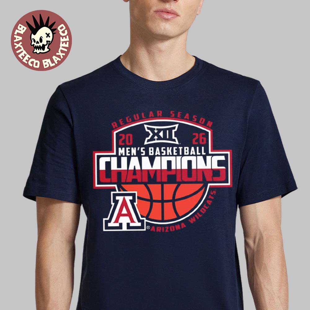 Arizona Wildcats Mens Basketball 2026 Big 12 Regular Season Champions Locker Room T-Shirt - T-Shirt, Sweatshirt, Hoodie