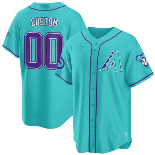 Custom Arizona Diamondbacks 2024 Teal Purple ¨C All Stitched Baseball Jersey baseball jersey product view 2
