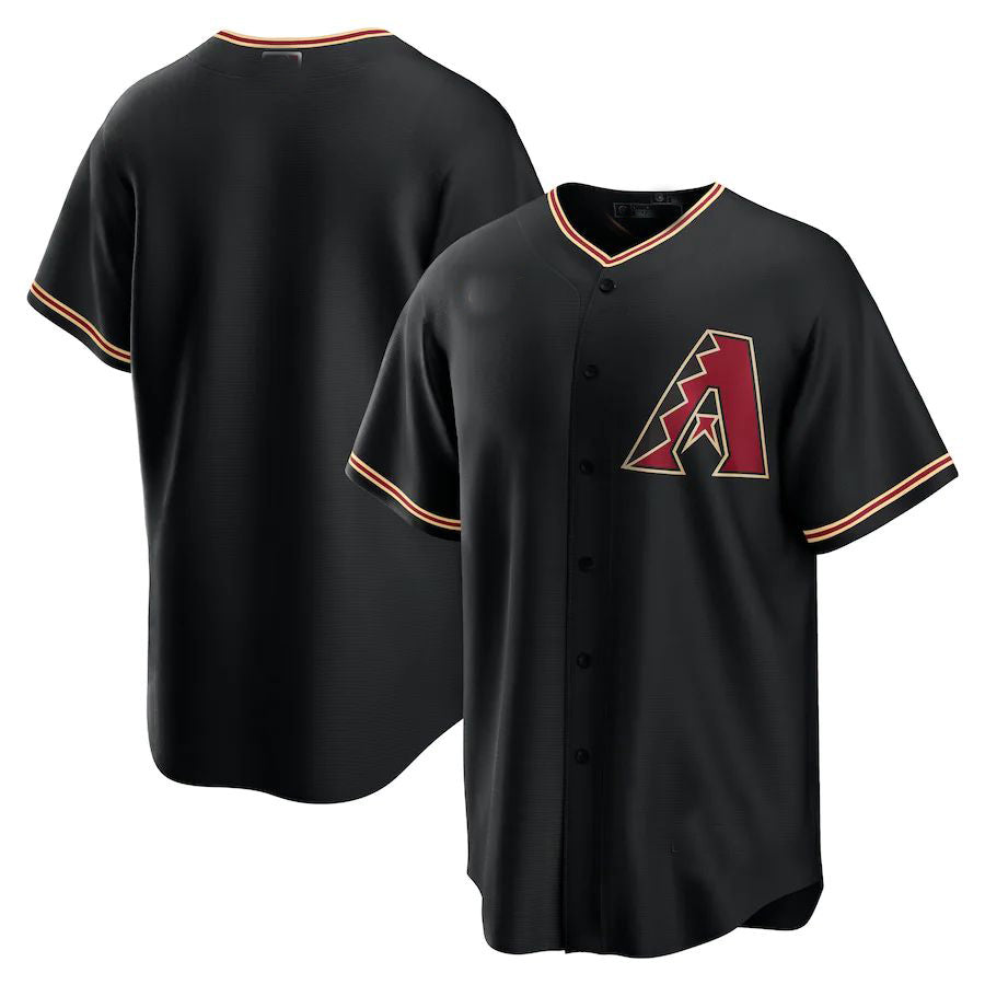 Arizona Diamondbacks Alternate Replica Team Jersey - Black Stitches Baseball Jerseys baseball jersey product view 1