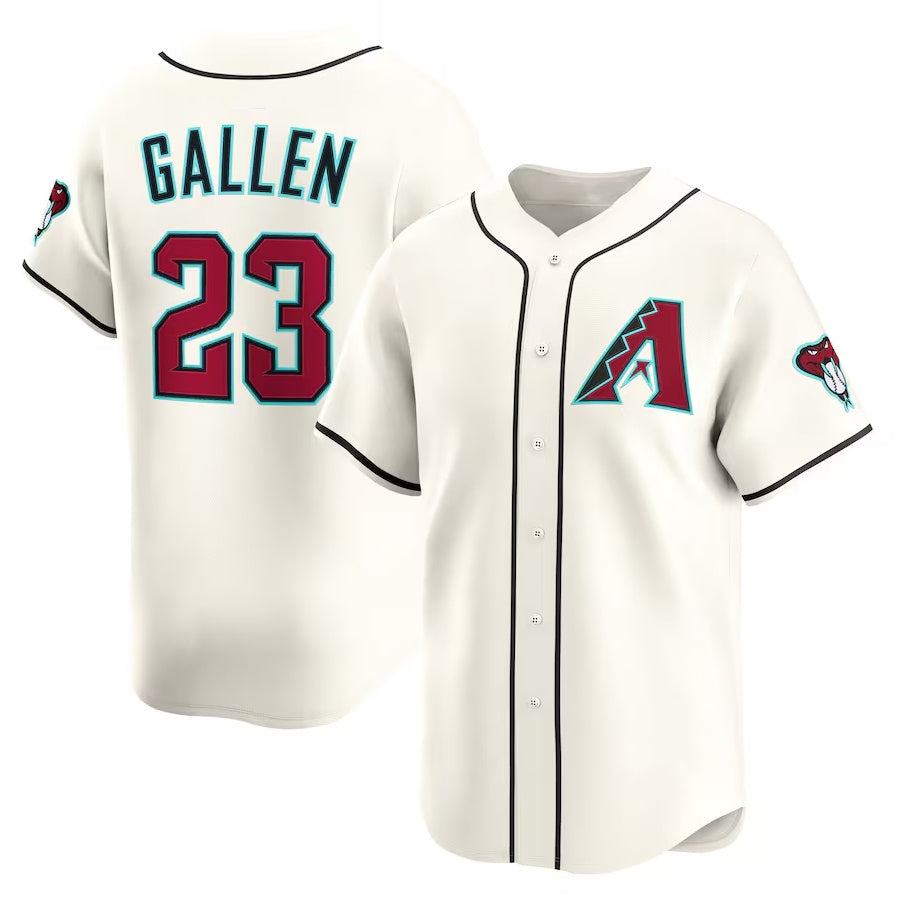 Arizona Diamondbacks #23 Zac Gallen Alternate Limited Player Jersey - Cream Stitched Baseball Jersey baseball jersey product view 1