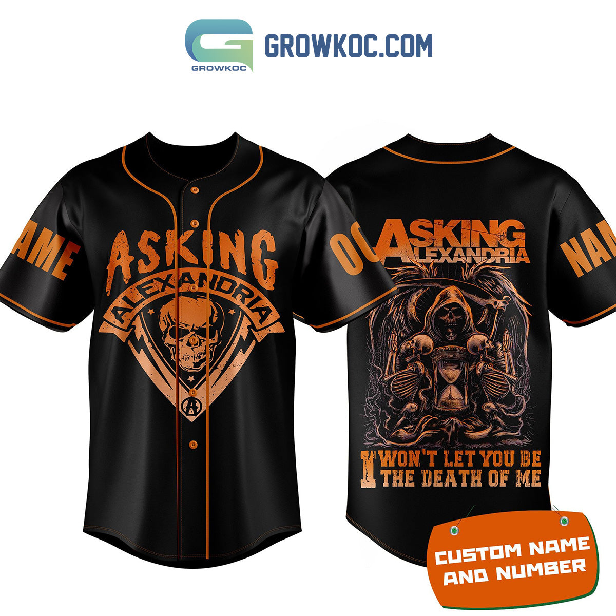Asking Alexandra Death Of Me Personalized Baseball Jersey Unisex T-shirt, Sweatshirt, Hoodie, Long Sleeve Tee - T-Shirt, Sweatshirt, Hoodie