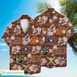 Astros Hawaiian Shirt Hibiscus Pattern Vintage For Men Women Unisex T-shirt, Sweatshirt, Hoodie, Long Sleeve Tee - T-Shirt, Sweatshirt, Hoodie