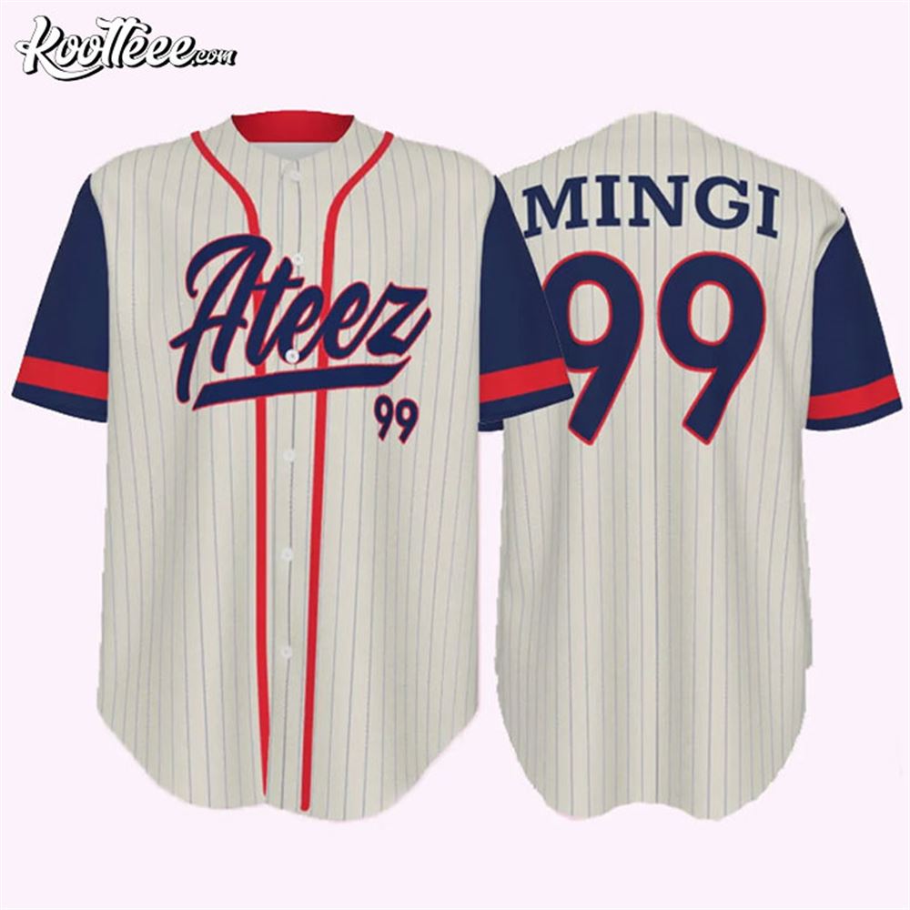 Ateez Kpop Custom Baseball Jersey Unisex T-shirt, Sweatshirt, Hoodie, Long Sleeve Tee - T-Shirt, Sweatshirt, Hoodie