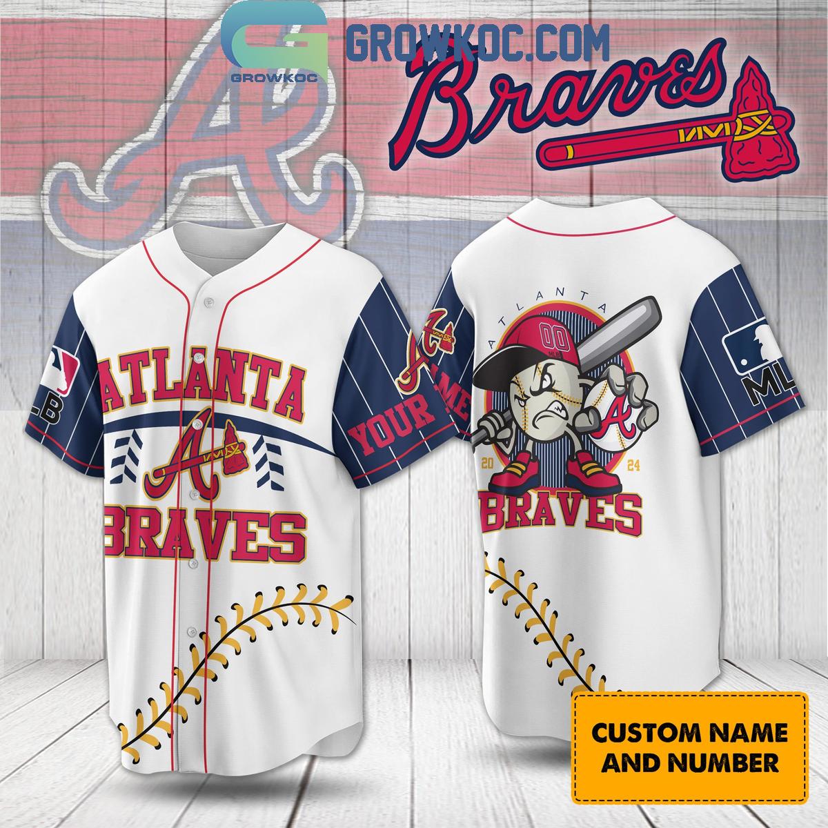 Atlanta Braves 2024 Baseball Fan Love Personalized Baseball Jersey Unisex T-shirt, Sweatshirt, Hoodie, Long Sleeve Tee - T-Shirt, Sweatshirt, Hoodie