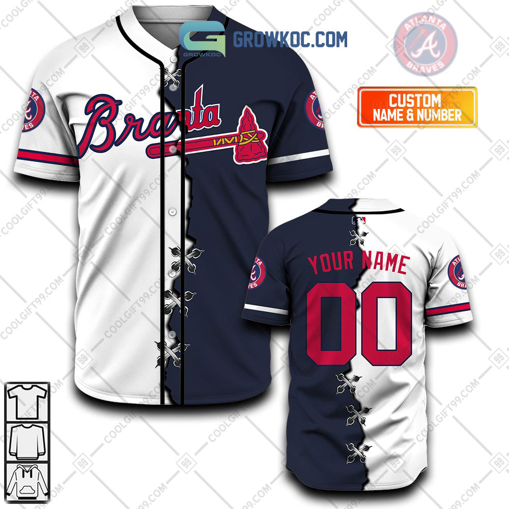 Atlanta Braves MLB Personalized Mix Baseball Jersey Unisex T-shirt, Sweatshirt, Hoodie, Long Sleeve Tee - T-Shirt, Sweatshirt, Hoodie