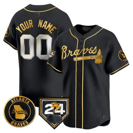 Custom Atlanta Braves 2024 Spring Training Patch Vapor Premier Limited ¨C All Stitched Baseball Jersey baseball jersey product view 1
