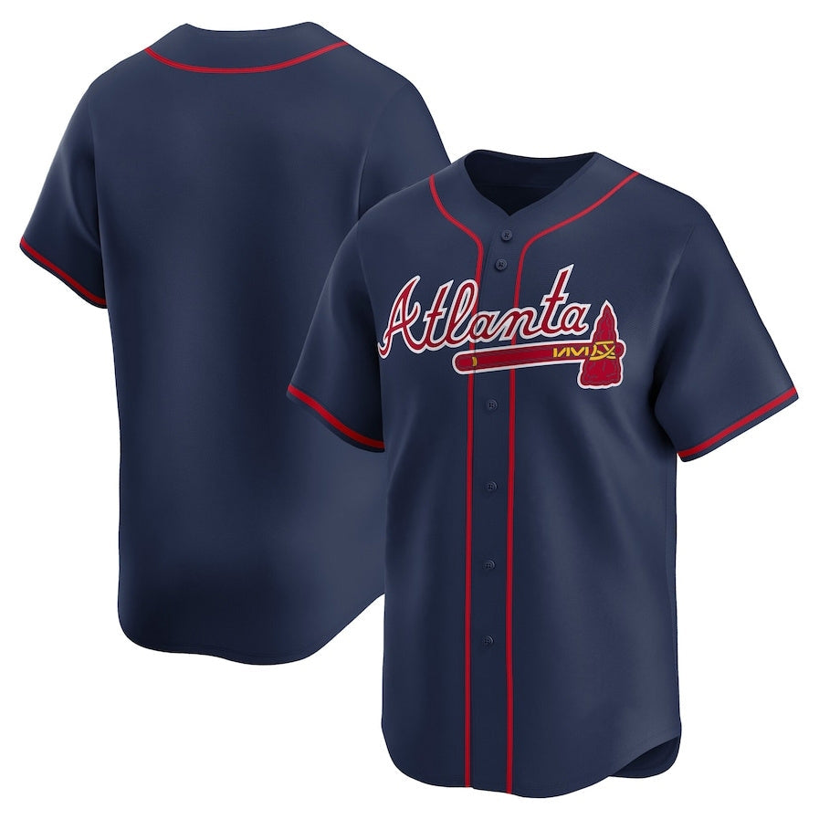 Atlanta Braves Alternate Limited Jersey - Navy Baseball Jerseys baseball jersey product view 1