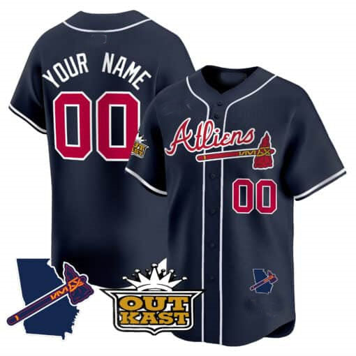 Custom Atlanta Braves Atliens Vapor Premier Limited V2 ¨C All Stitched Baseball Jersey baseball jersey product view 1