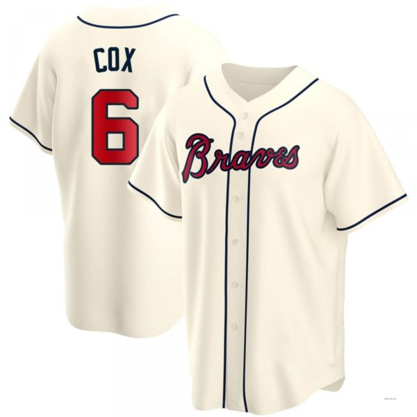 Atlanta Braves #6 Bobby Cox Cream Alternate Jersey Stitches Baseball Jerseys baseball jersey product view 1
