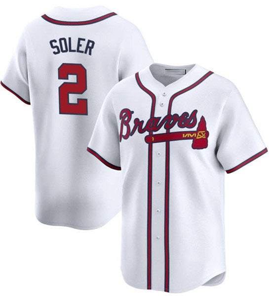 Atlanta Braves #2 Jorge Soler White 2024 Home Limited Stitched Baseball Jersey baseball jersey product view 1