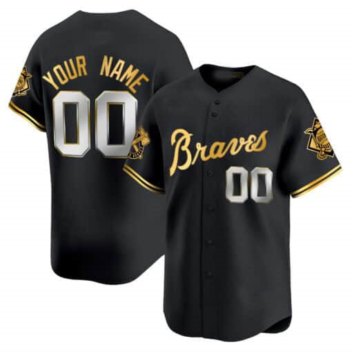 Custom Atlanta Braves Peaches n¡¯ Cream Vapor Premier Limited ¨C All Stitched Baseball Jersey baseball jersey product view 2