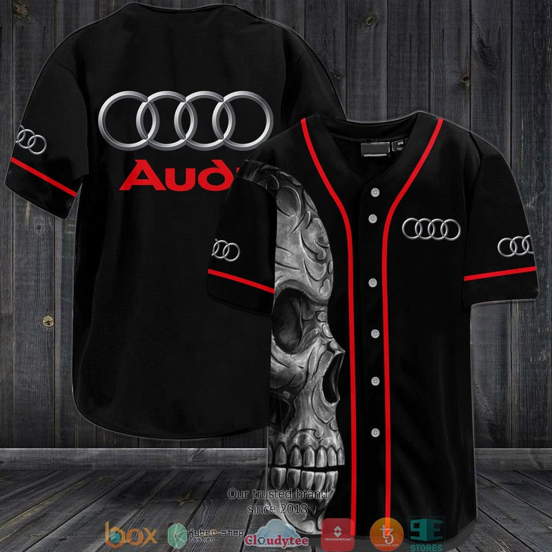 BEST Audi Skull Baseball Jersey Unisex T-shirt, Sweatshirt, Hoodie, Long Sleeve Tee - T-Shirt, Sweatshirt, Hoodie