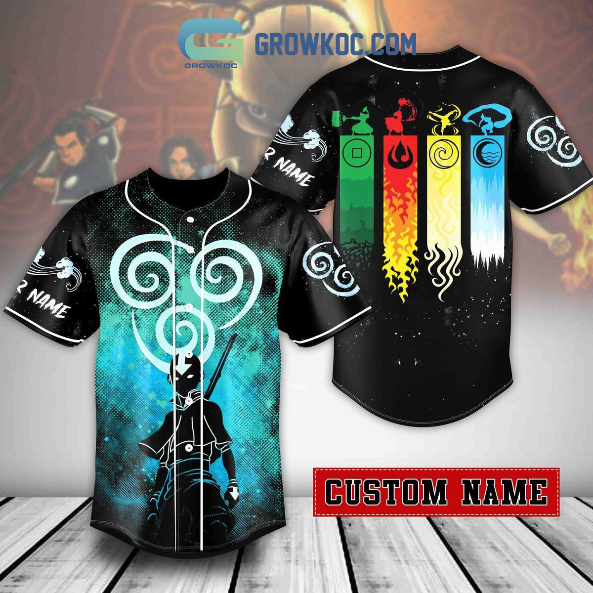 Avatar The Last Airbender Fan Personalized Baseball Jersey Unisex T-shirt, Sweatshirt, Hoodie, Long Sleeve Tee - T-Shirt, Sweatshirt, Hoodie