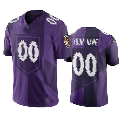 Custom B.Ravens Purple Vapor Limited City Edition Jersey Stitched American Football Jerseys football jersey product view 1