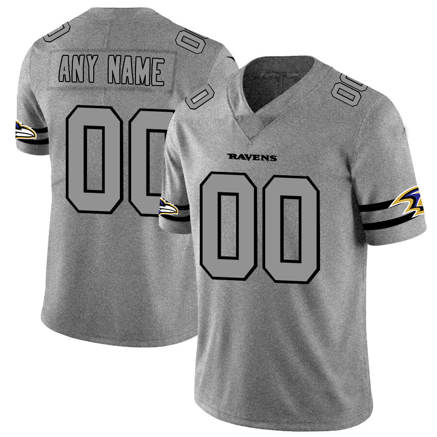 Custom B.Ravens 2019 Gray Gridiron Gray Vapor Untouchable Limited Jersey American jersey Stitched American Football Jerseys football jersey product view 1