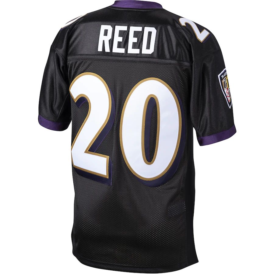 B.Ravens #20 Ed Reed Black 2004 Authentic Throwback Retired Player Jersey Stitched American Football Jerseys football jersey product view 1