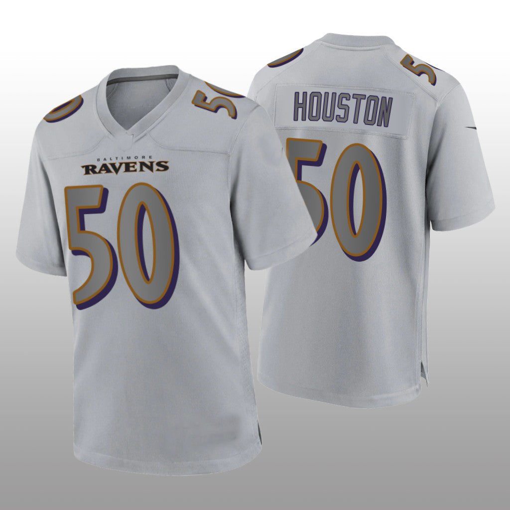 B.Ravens #50 Justin Houston Gray Atmosphere Game Jersey Stitched American Football Jerseys football jersey product view 1