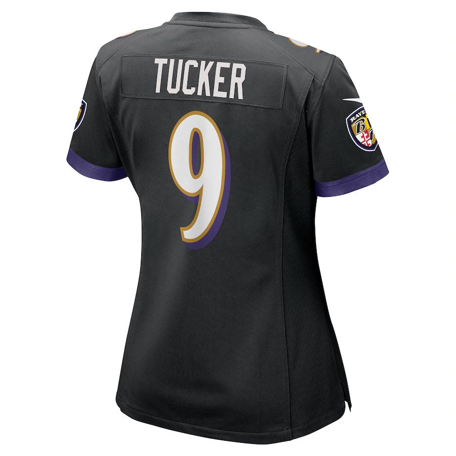 B.Ravens #9 Justin Tucker Black Game Jersey Stitched American Football Jerseys football jersey product view 1