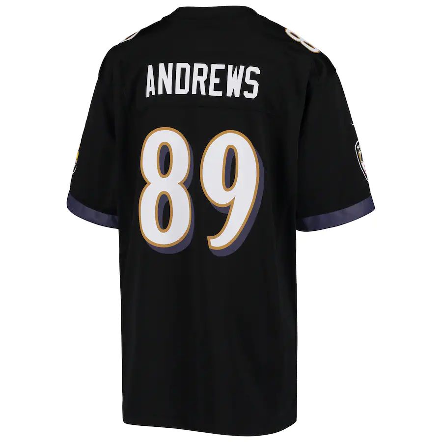B.Ravens #89 Mark Andrews Black Game Jersey Stitched American Football Jerseys football jersey product view 1