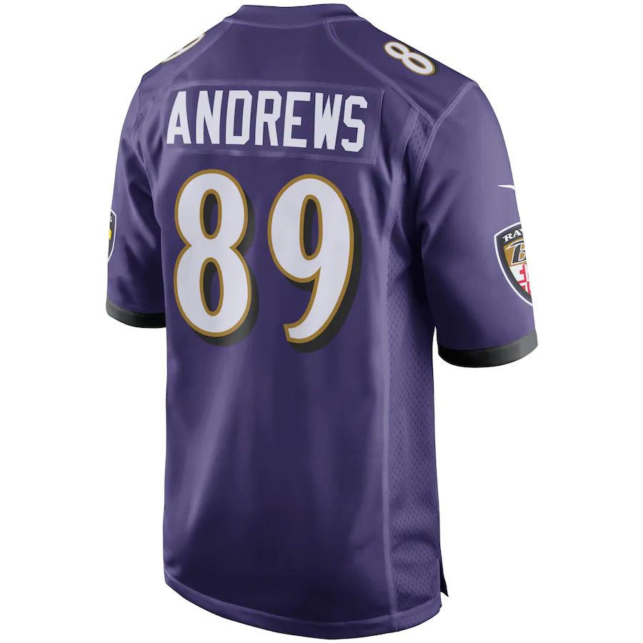B.Ravens #89 Mark Andrews Purple Game Player Jersey Stitched American Football Jerseys football jersey product view 1