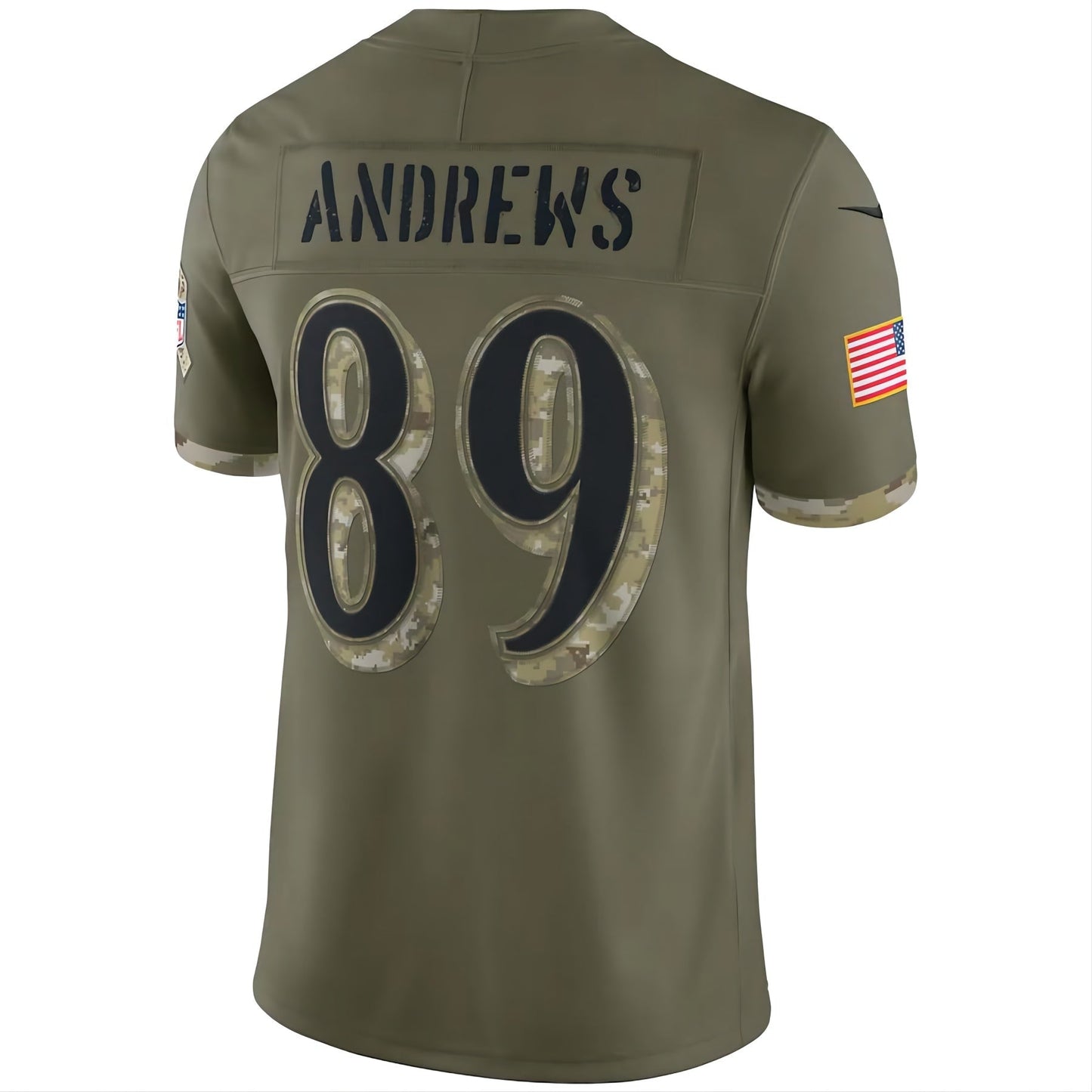 B.Ravens #89 Mark Andrews Olive 2022 Salute To Service Limited Jersey Stitched American Football Jerseys football jersey product view 1