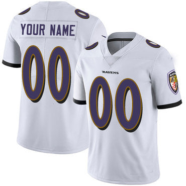Custom B.Ravens White Vapor Untouchable Player Limited Jersey Stitched American Football Jerseys football jersey product view 1
