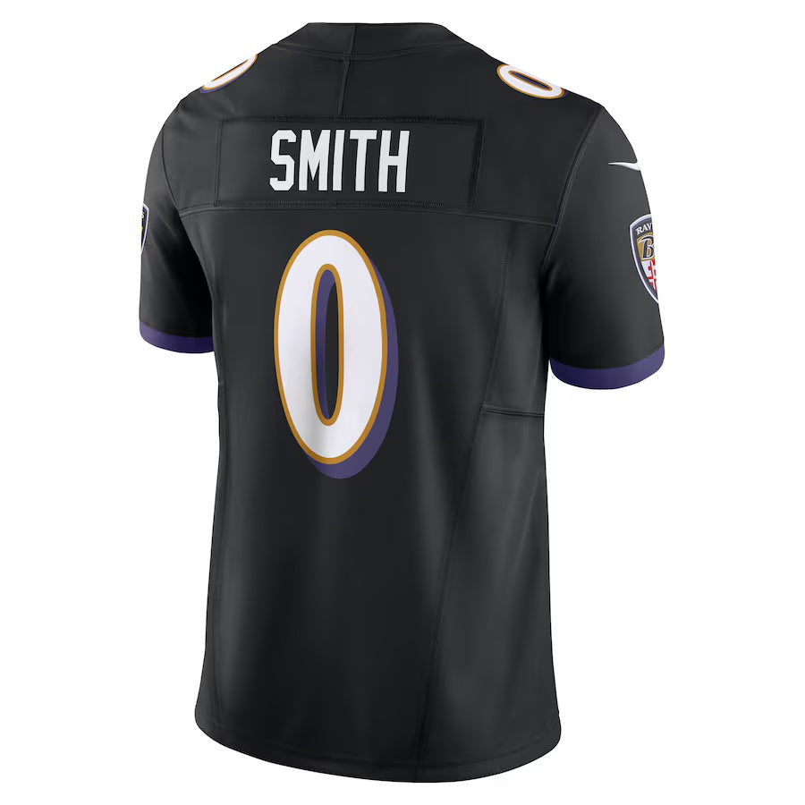 B.Ravens #0 Roquan Smith Black Alternate Vapor F.U.S.E. Limited Stitched American Football Jerseys football jersey product view 1
