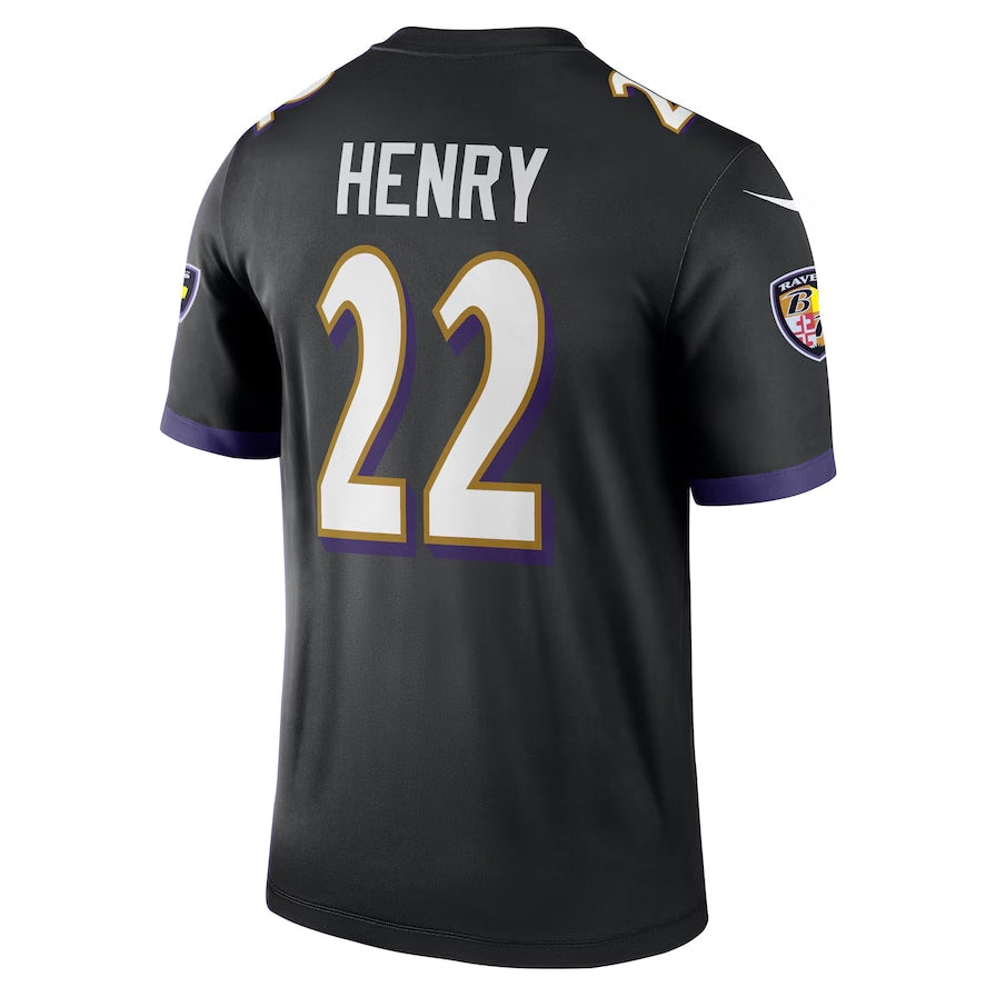 B.Ravens #22 Derrick Henry Black Alternate Legend Stitched American Football Jerseys football jersey product view 1