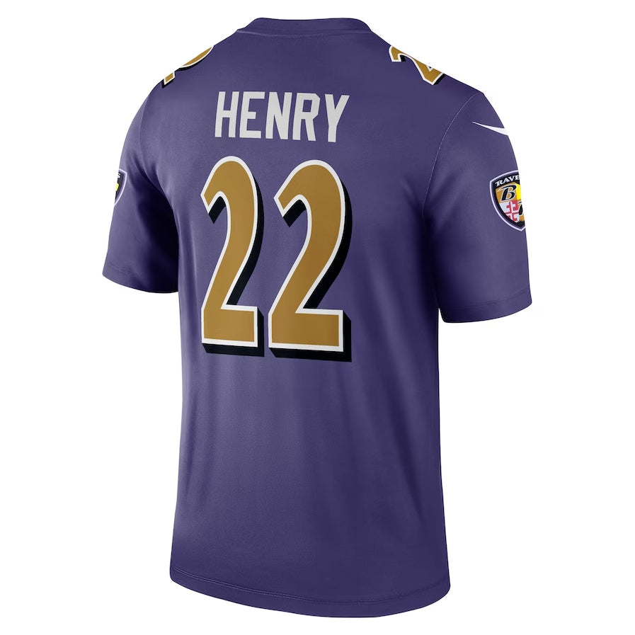 B.Ravens #22 Derrick Henry Purple Alternate Legend Stitched American Football Jerseys football jersey product view 1
