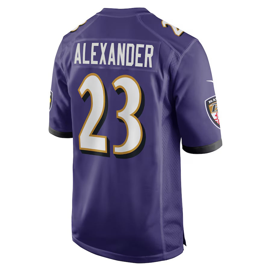 B.Ravens #23 Jaire Alexander Purple Team Game Stitched American Football Jerseys football jersey product view 1