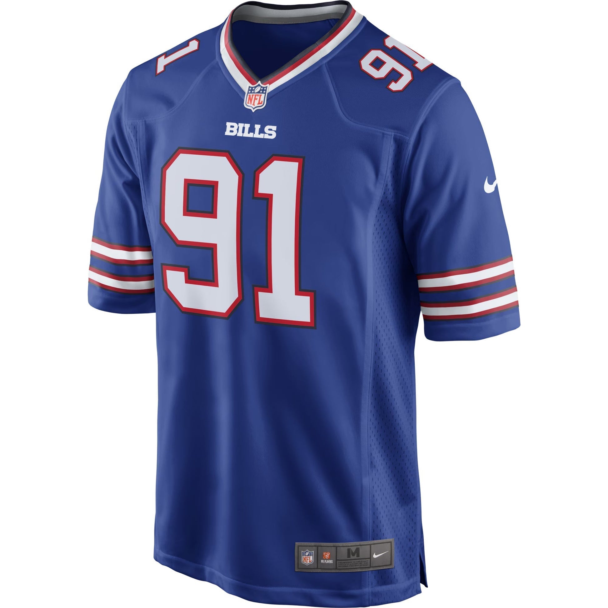 Buffalo Bills Ed Oliver Royal Team Game Player Jersey football jersey product view 2