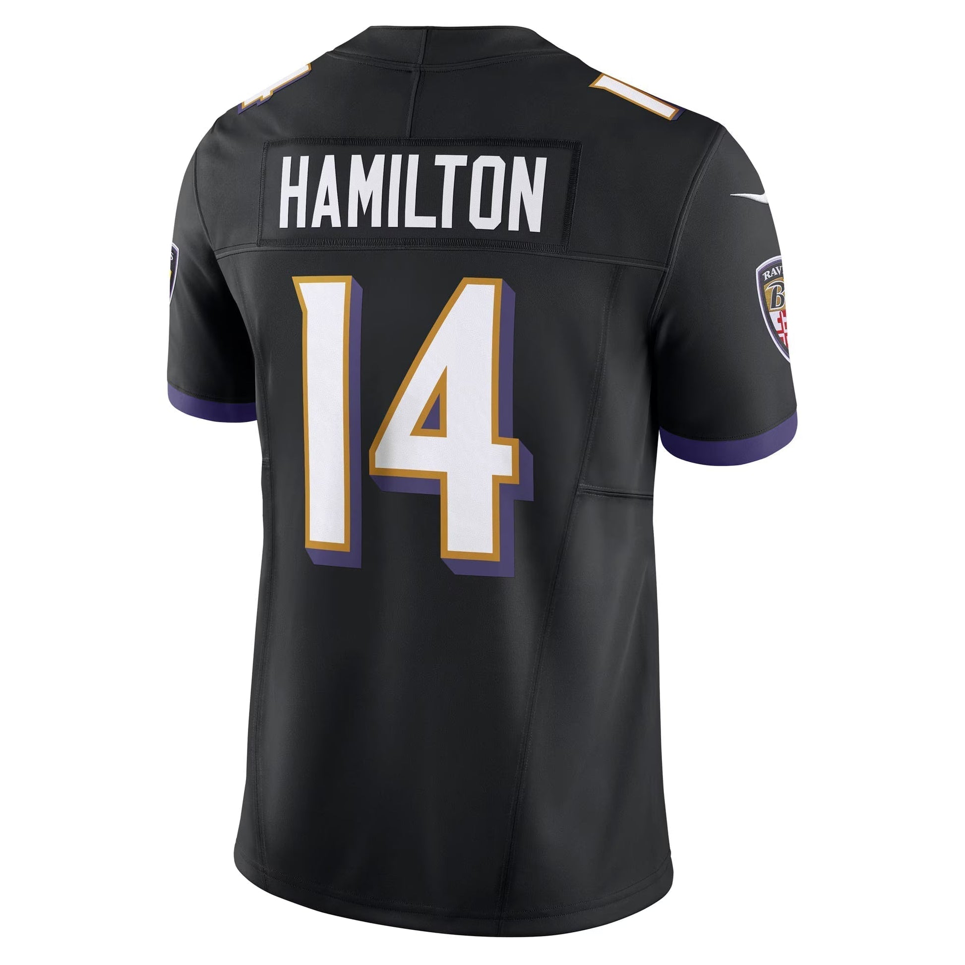 Baltimore Ravens Kyle Hamilton Black Alternate Vapor F.U.S.E. Limited Jersey football jersey product view 3