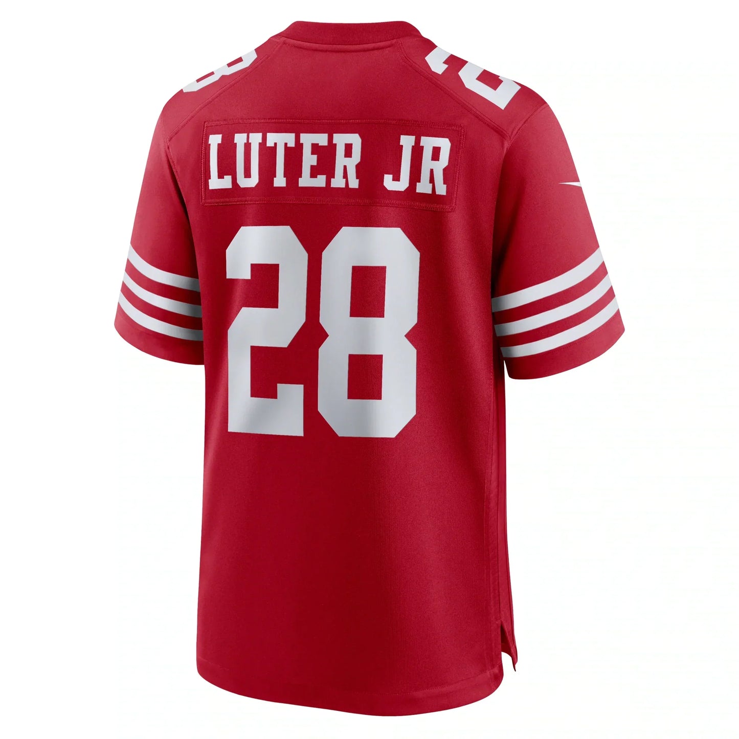 San Francisco 49ers Darrell Luter Jr. Scarlet Game Jersey football jersey product view 2