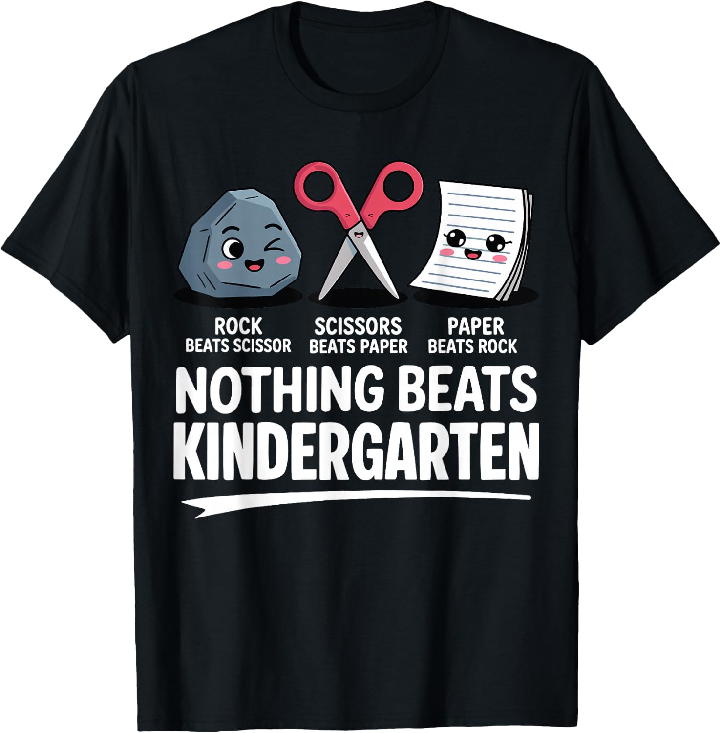 Nothing Beats Kindergarten Back to School Rock Paper Scissor T-Shirt Unisex T-shirt, Sweatshirt, Hoodie, Long Sleeve Tee - T-Shirt, Sweatshirt, Hoodie