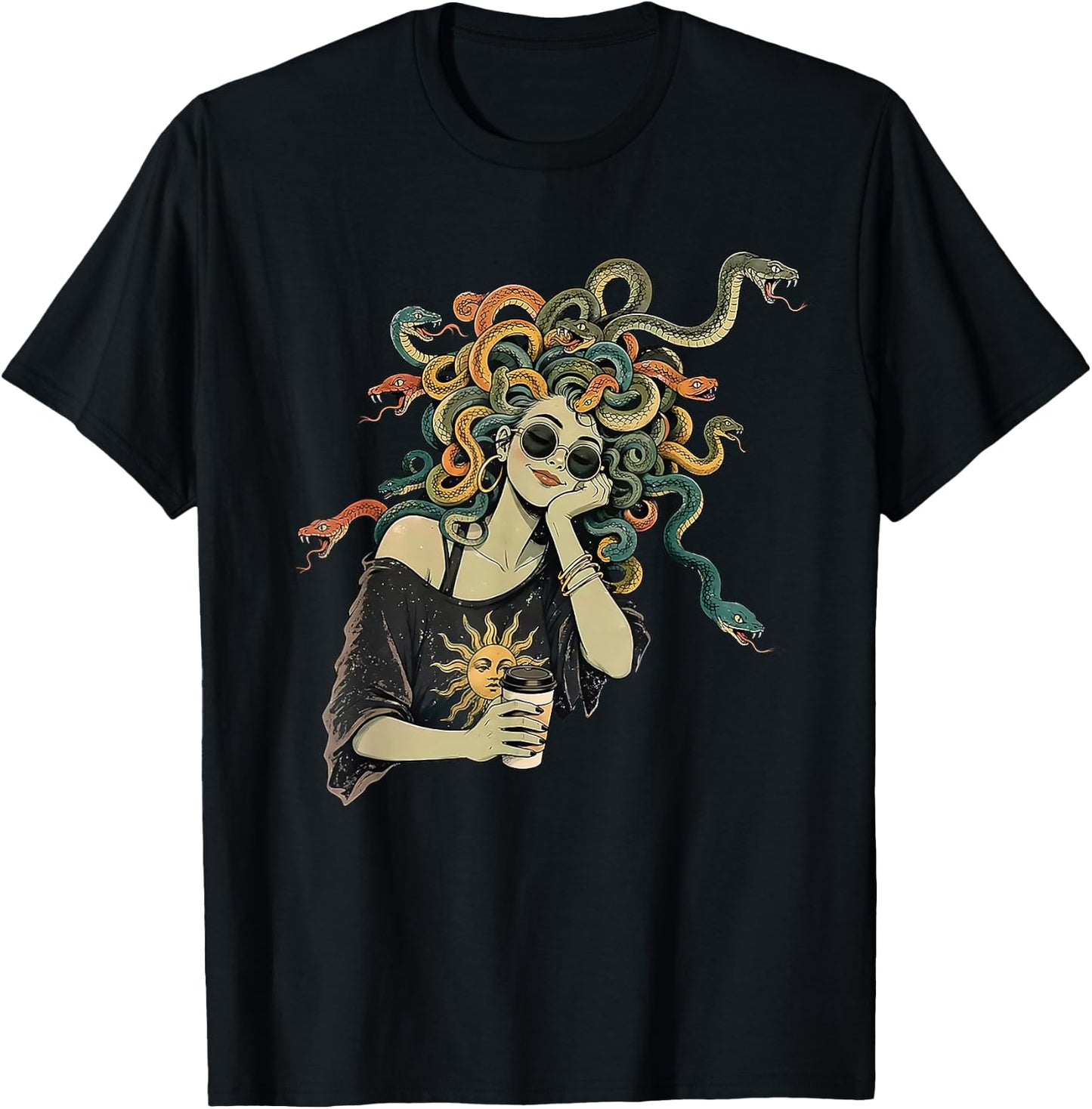 Cute Medusa Coffee T-Shirt Unisex T-shirt, Sweatshirt, Hoodie, Long Sleeve Tee - T-Shirt, Sweatshirt, Hoodie