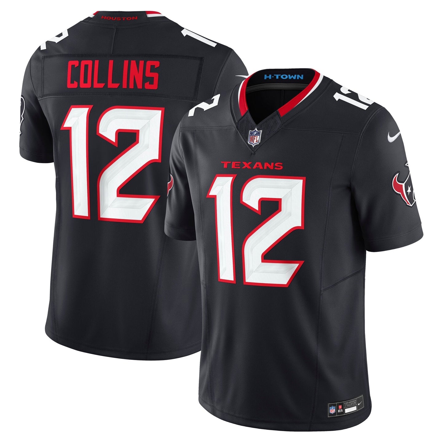 Houston Texans Nico Collins Navy Team Vapor F.U.S.E. Limited Jersey football jersey product view 1