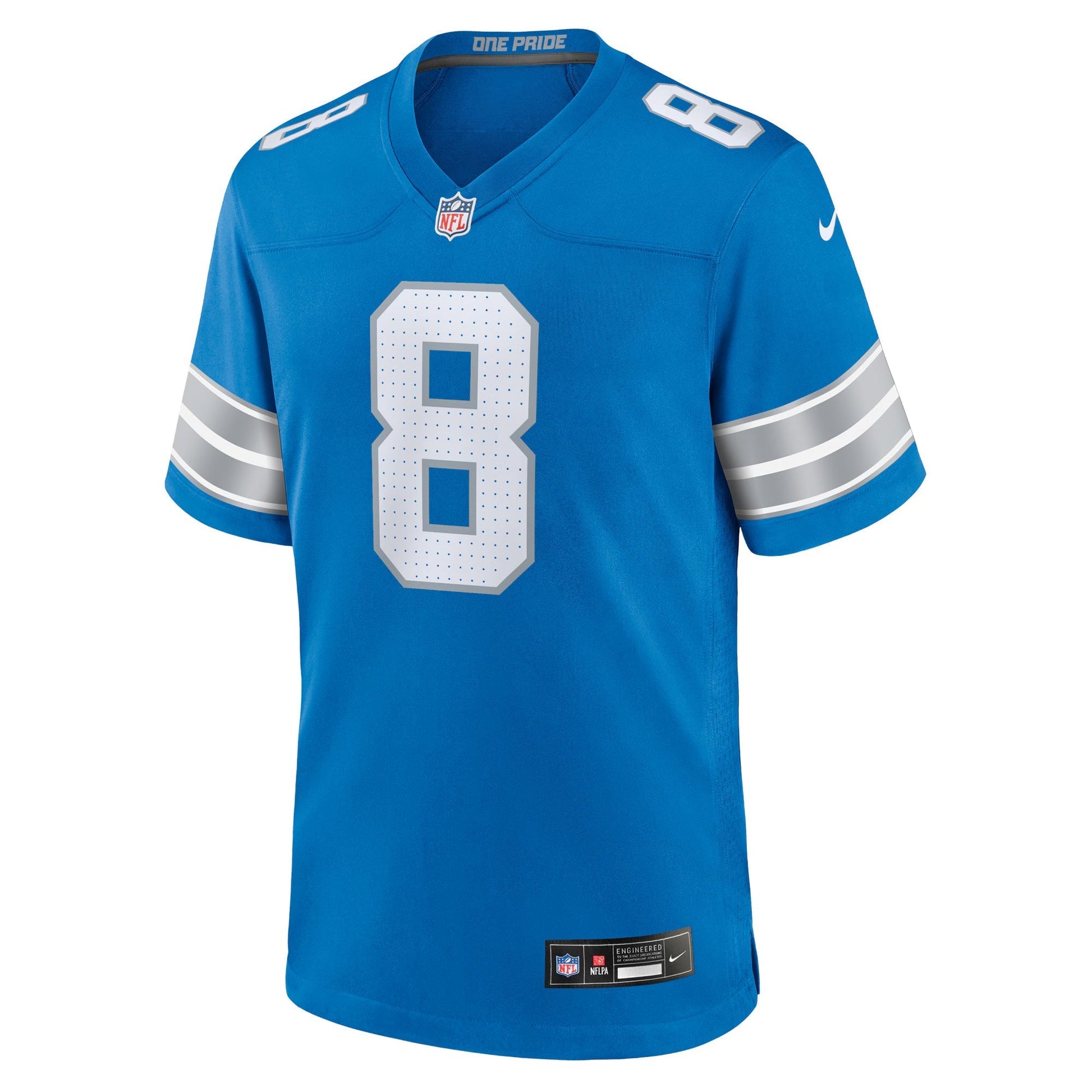 Detroit Lions Kyle Allen Blue Team Game Jersey football jersey product view 1