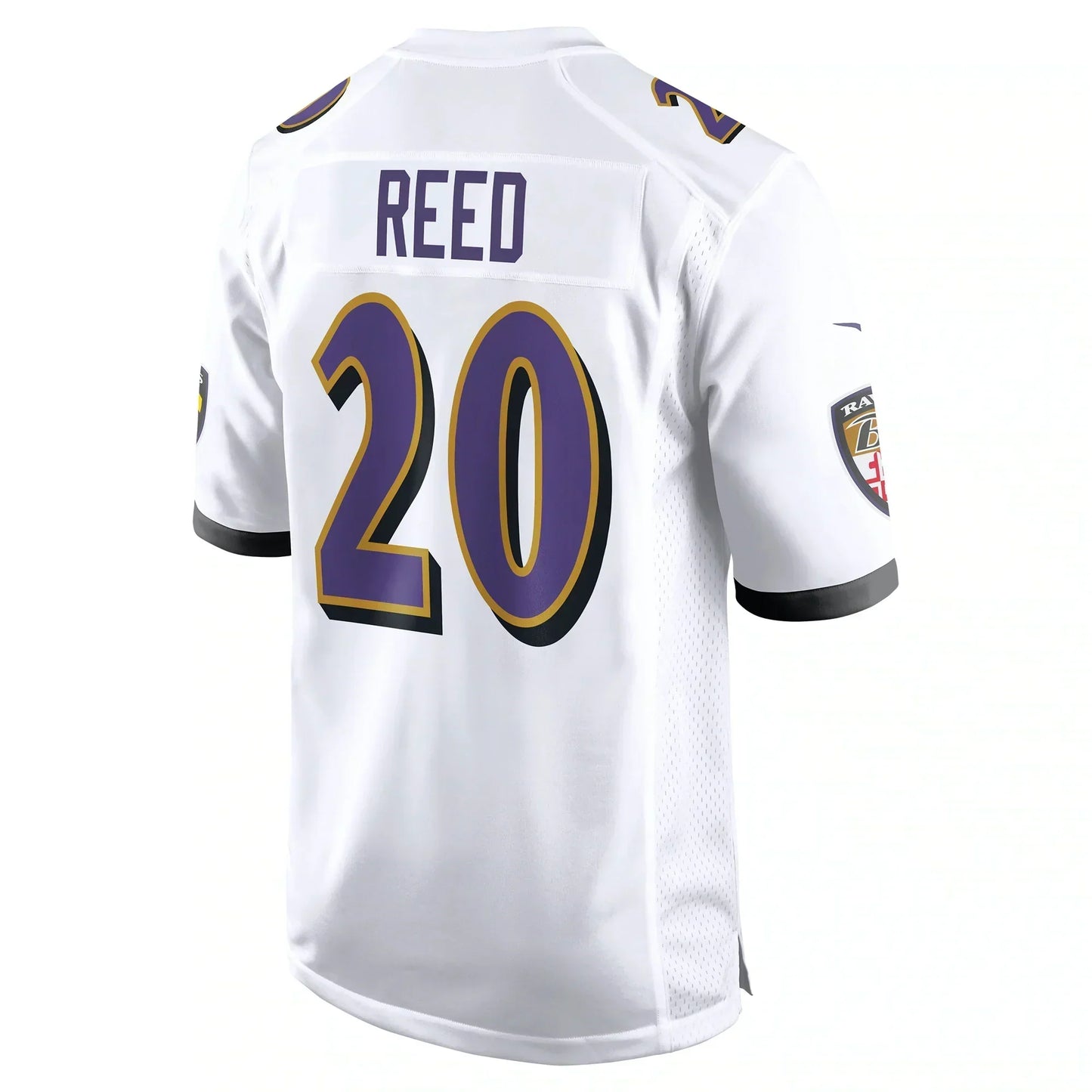 Baltimore Ravens Ed Reed White Retired Player Game Jersey football jersey product view 3
