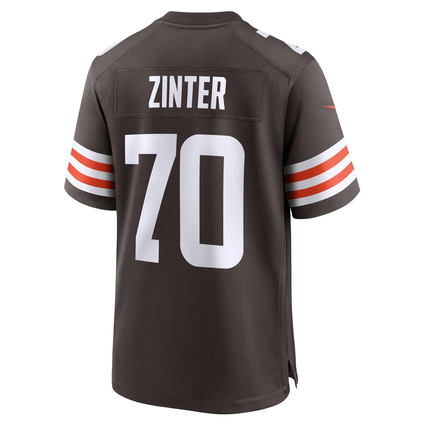 Cleveland Browns Zak Zinter Brown Team Game Jersey football jersey product view 2