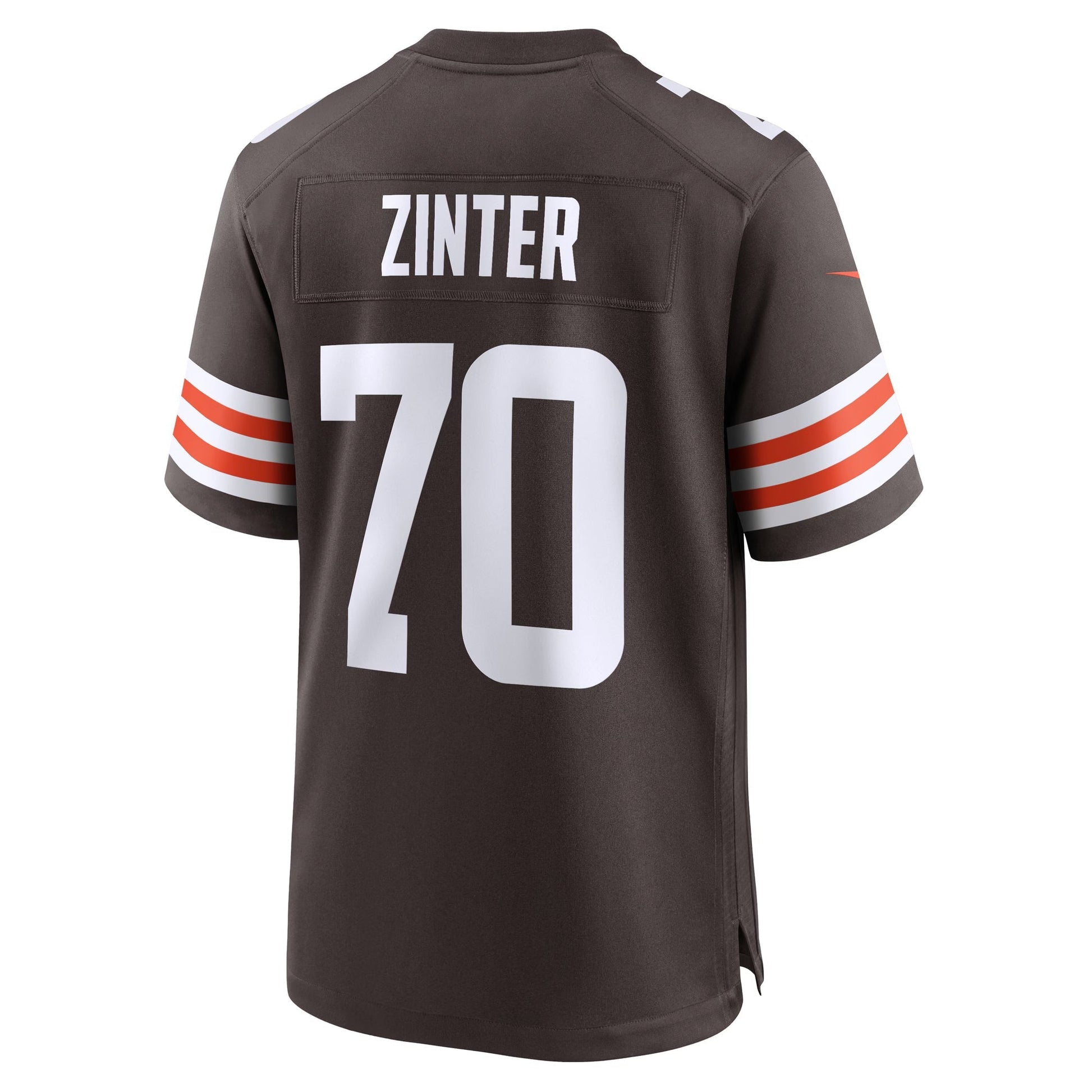 Cleveland Browns Zak Zinter Brown Team Game Jersey football jersey product view 2