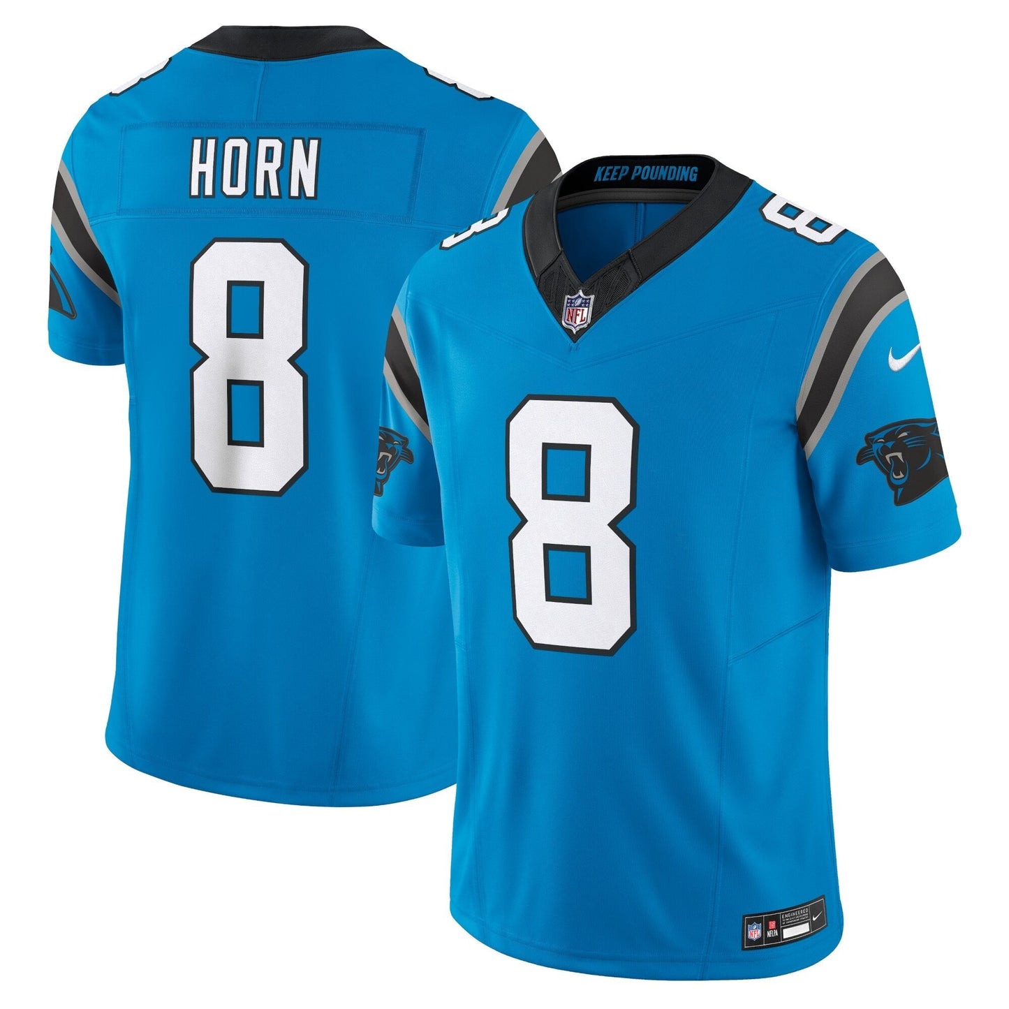 Carolina Panthers Jaycee Horn Blue Vapor F.U.S.E. Limited Jersey football jersey product view 1