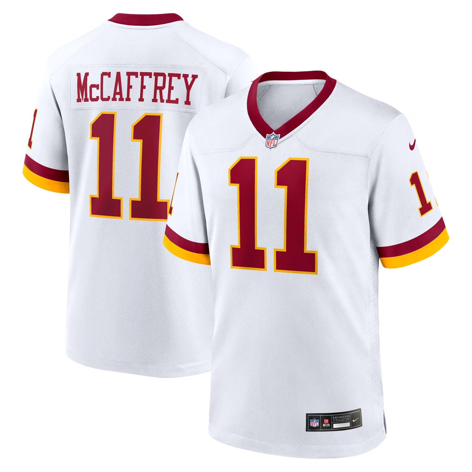 Washington Commanders Luke McCaffrey White Game Super Bowl Era Jersey football jersey product view 1