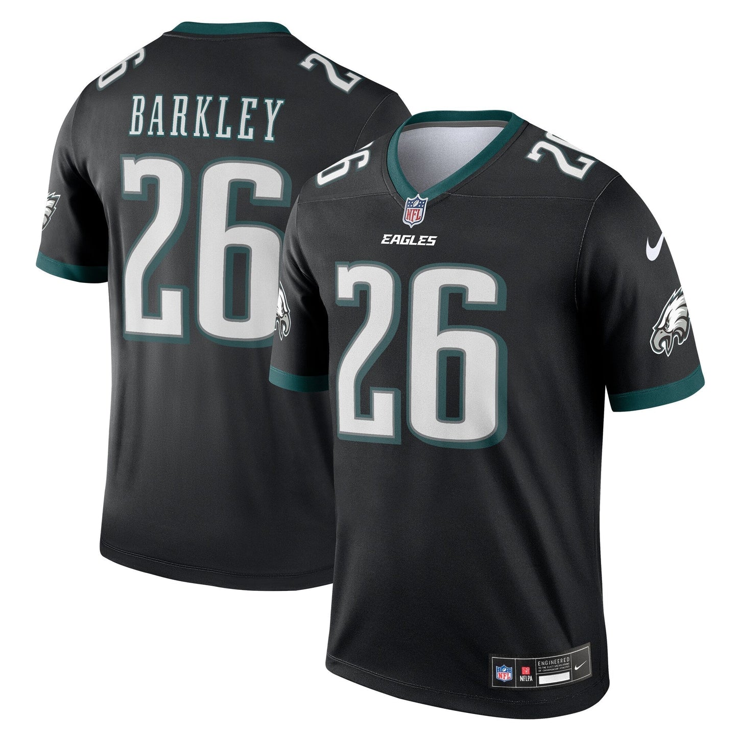 Philadelphia Eagles Saquon Barkley Black Legend Player Performance Top football jersey product view 1